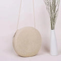 Sac bandoulière rond en paille pour femme – vue 5