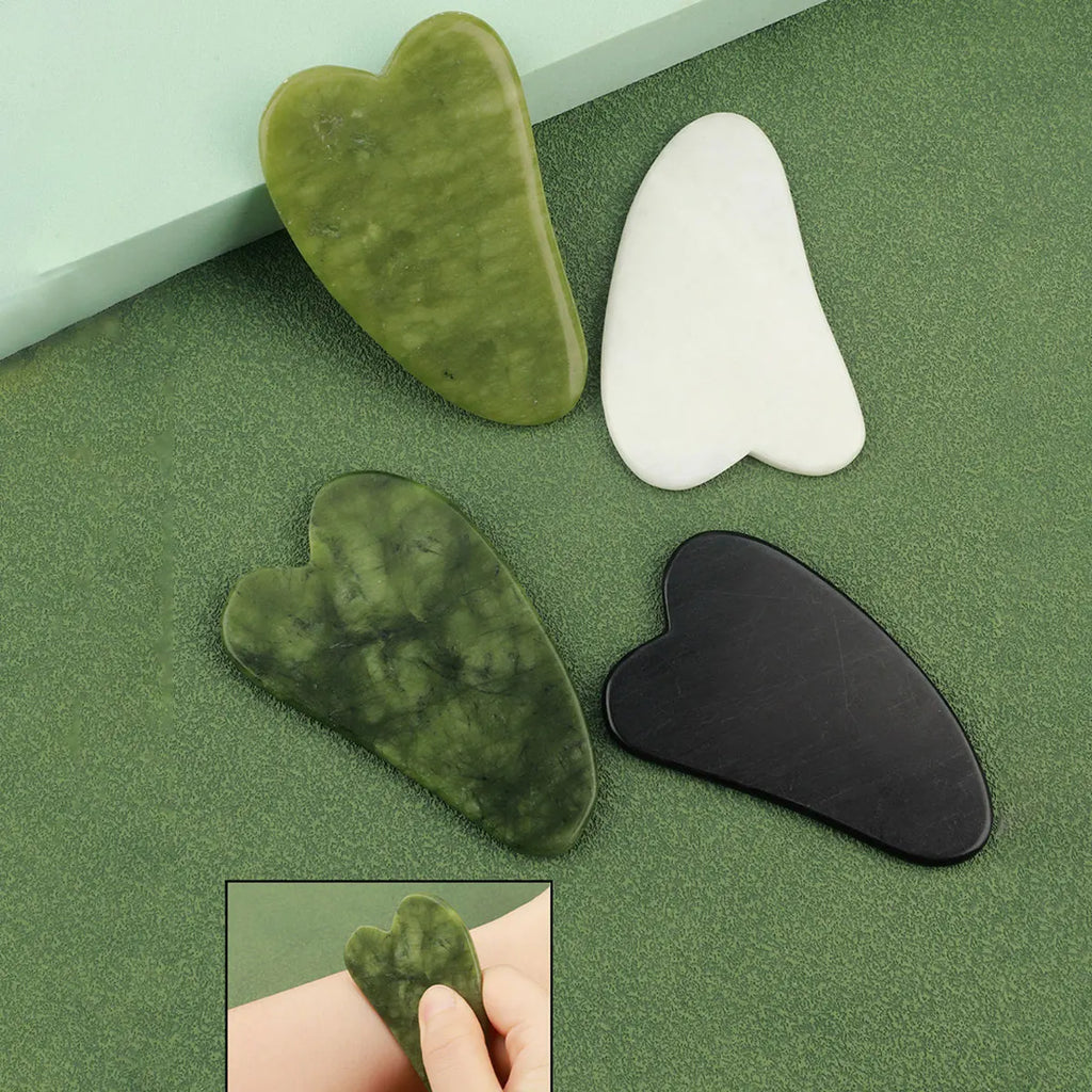 3-in-1 Jade Roller And Gua Sha Set,Roller With Eye Massager,Ridged Massager,Facial Tools For Skin Care Routine And Puffiness