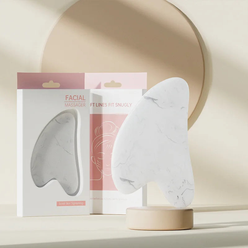 Masseur Visage & Cou Rouleau + Gua Sha Double Embout