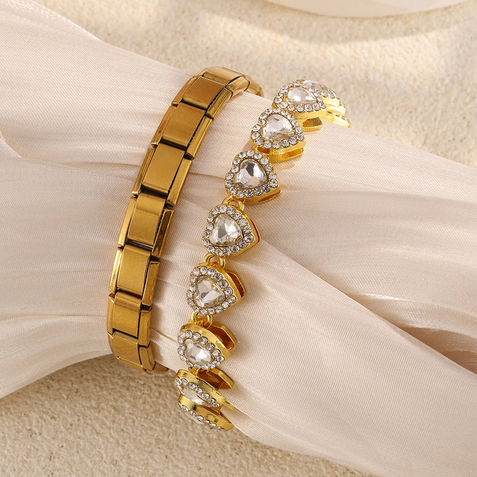 VELUROArt Bracelet Femme Acier Inoxydable Extensible