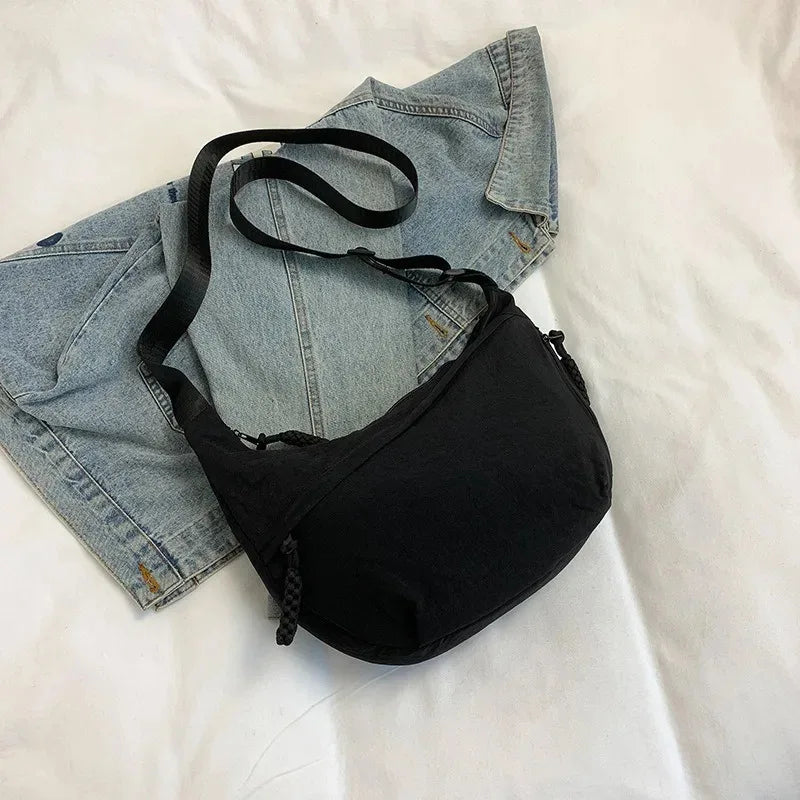 Sac porté épaule en toile minimaliste pour femme