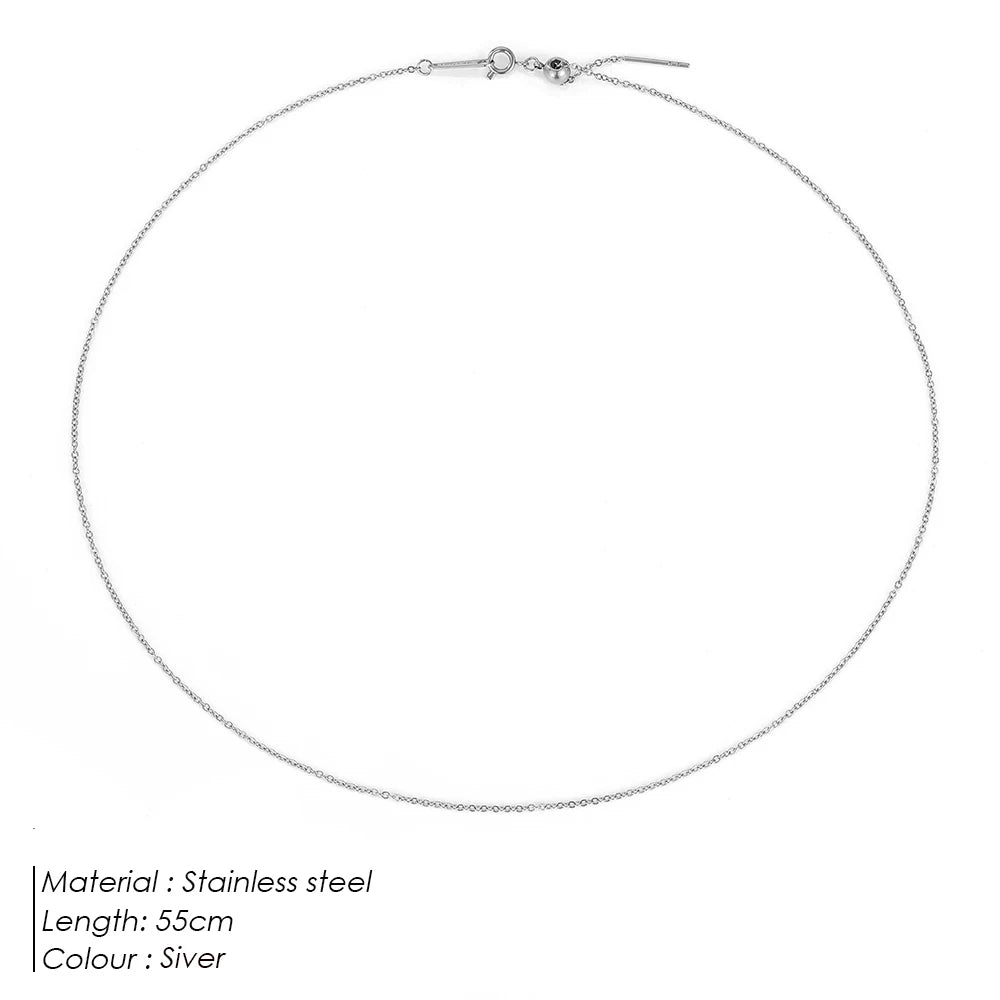 VELUROArt Collier Pendentif Femme Acier Inoxydable Ajustable