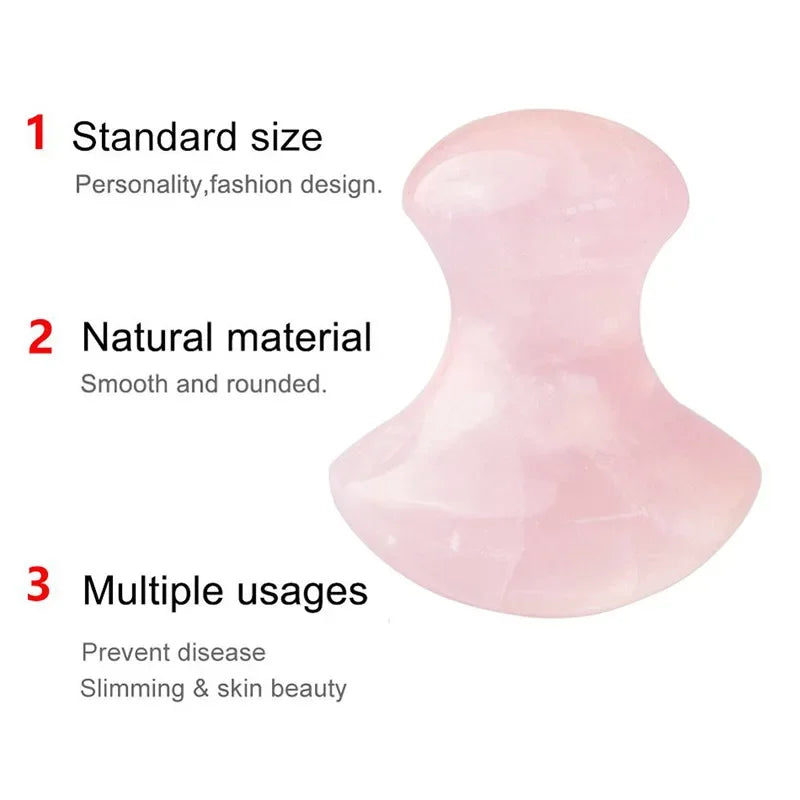 Rouleau de Jade Quartz Rose Champignon - Anti-Rides SPA