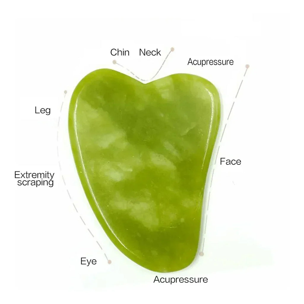 Rouleau de Jade Naturel Gua Sha - Massage Liftant Visage
