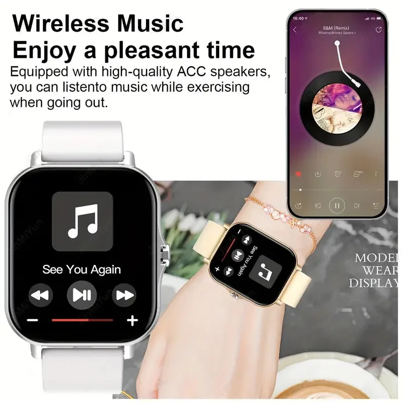 Montre connectée KESHUYOU avec appels et suivi santé – vue 4