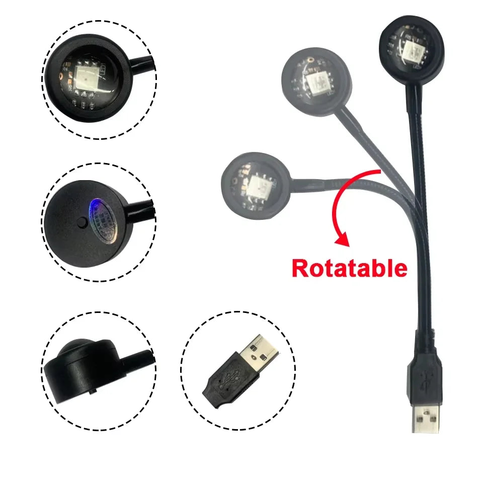 Lampe projecteur coucher de soleil USB – vue 2