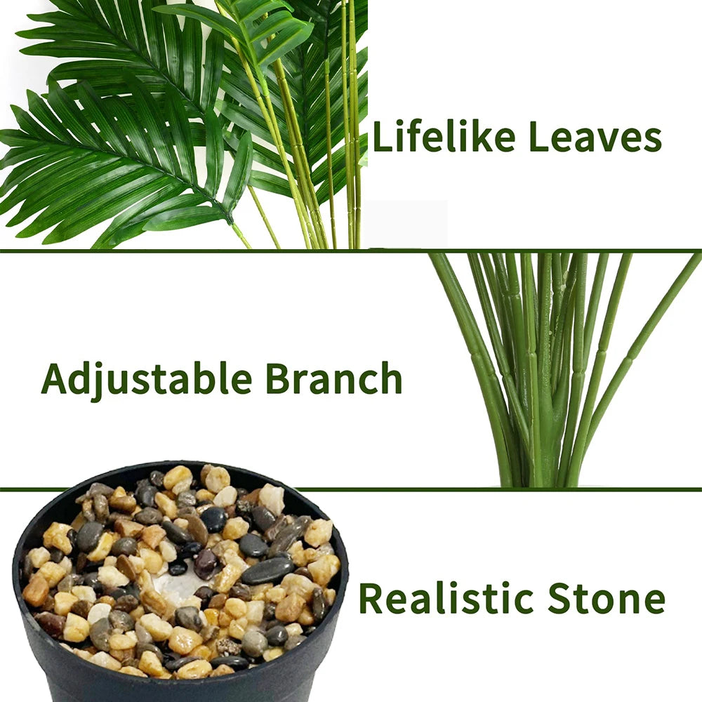Palmier areca artificiel 24 feuilles en pot – vue 4