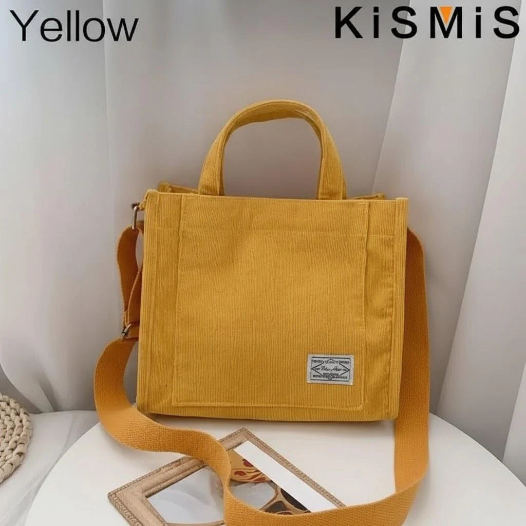 Sac bandoulière en velours côtelé pour femme – vue 12
