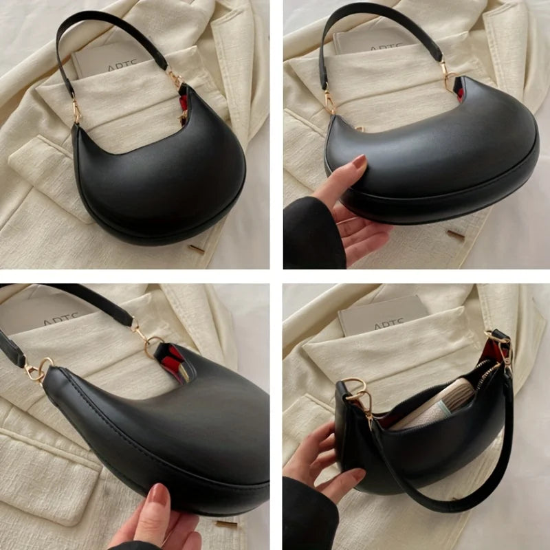 Sac porté épaule demi-lune pour femme – vue 5