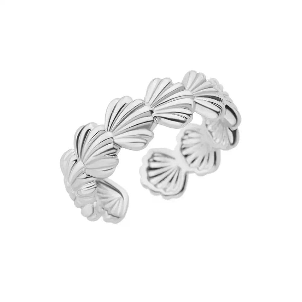 VELUROArt Bague Femme Acier Doré Classique
