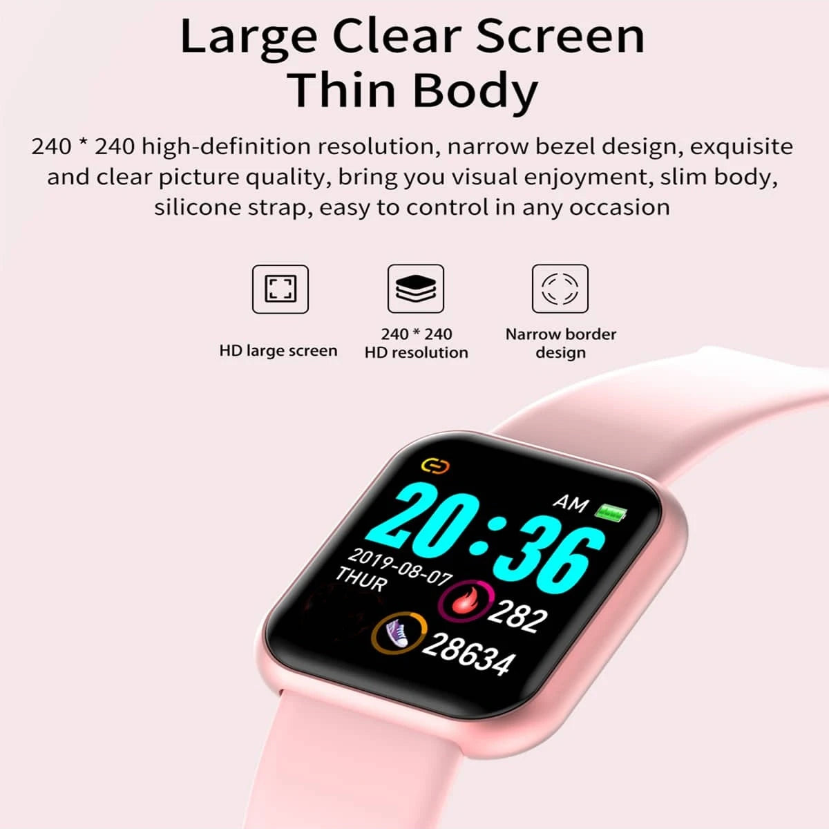 Montre connectée D13 Bluetooth sport et sommeil – vue 4