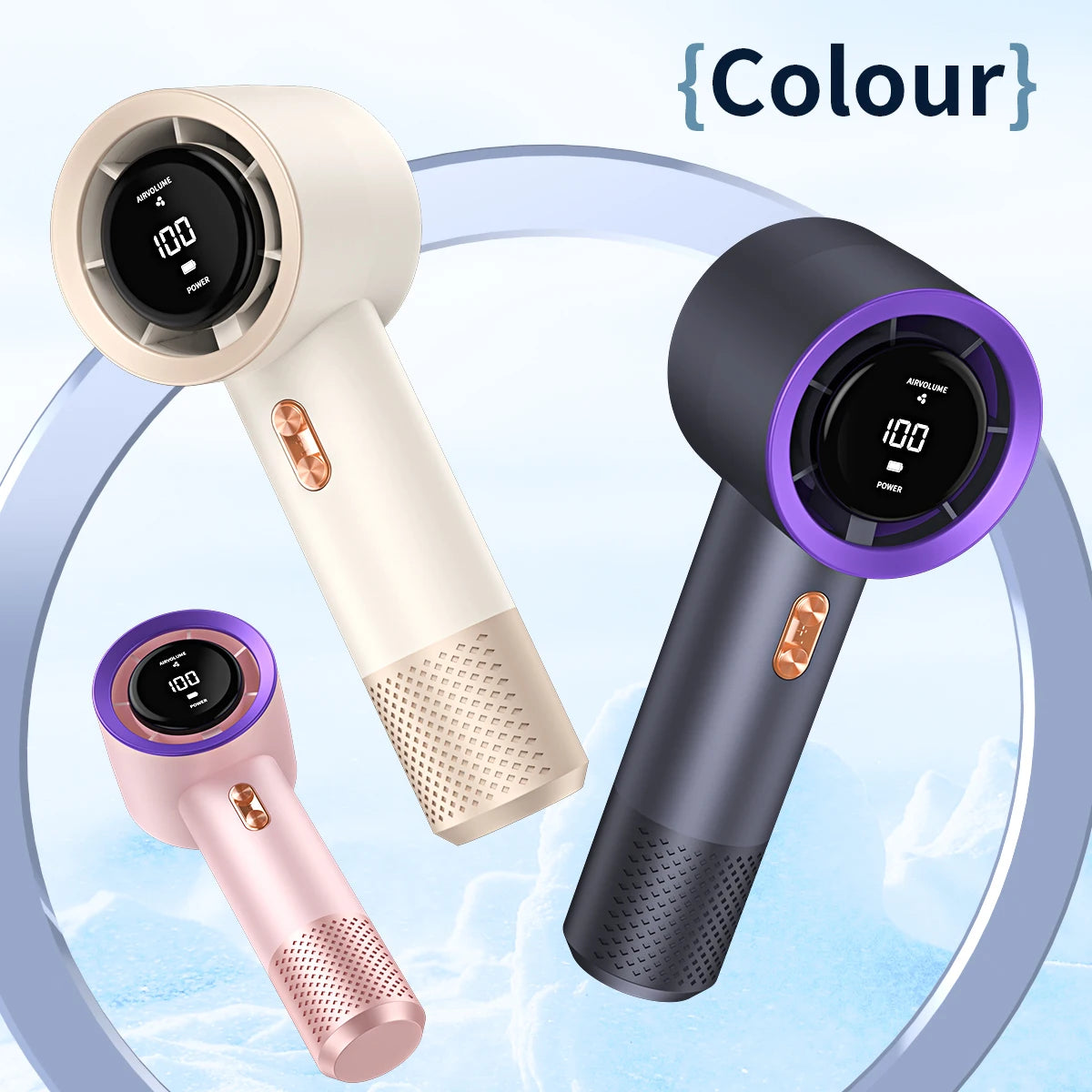 Mini Climatiseur Portable | Ventilateur Haute Vitesse 6 Pales | 199 Niveaux | Rechargeable USB