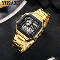 Montre digitale en acier de sport LED pour homme – vue 8