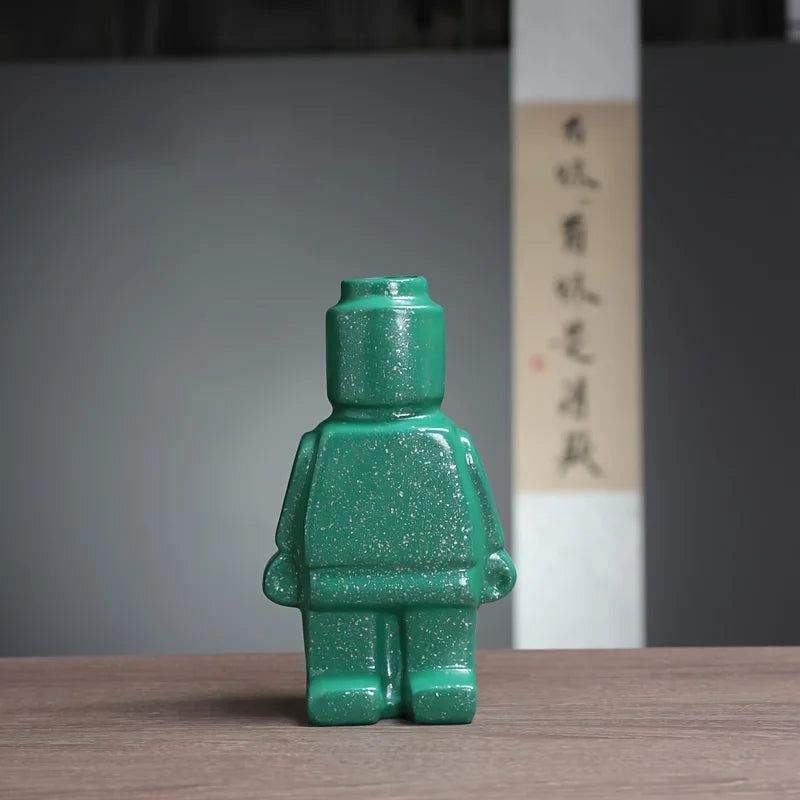Vase robot en céramique style nordique – vue 5