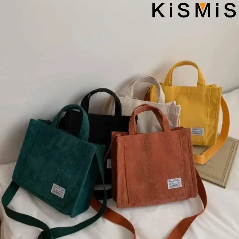 Sac bandoulière en velours côtelé pour femme – vue 5
