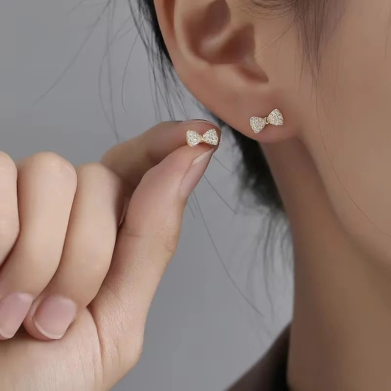 VELUROArt Puces Femme Acier Hypoallergénique Cœur Zircon