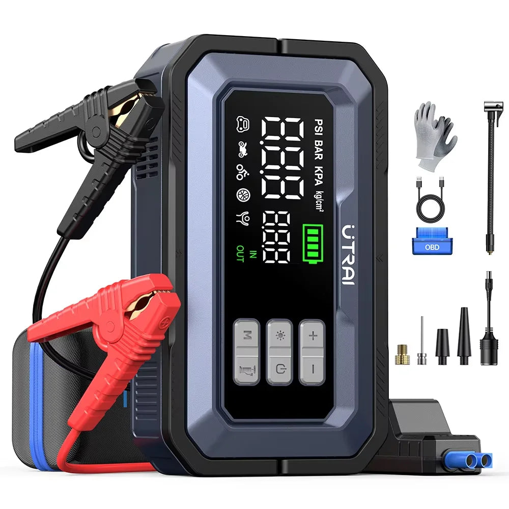 Démarreur UTRAI 7000A + Gonfleur + Diagnostic OBD