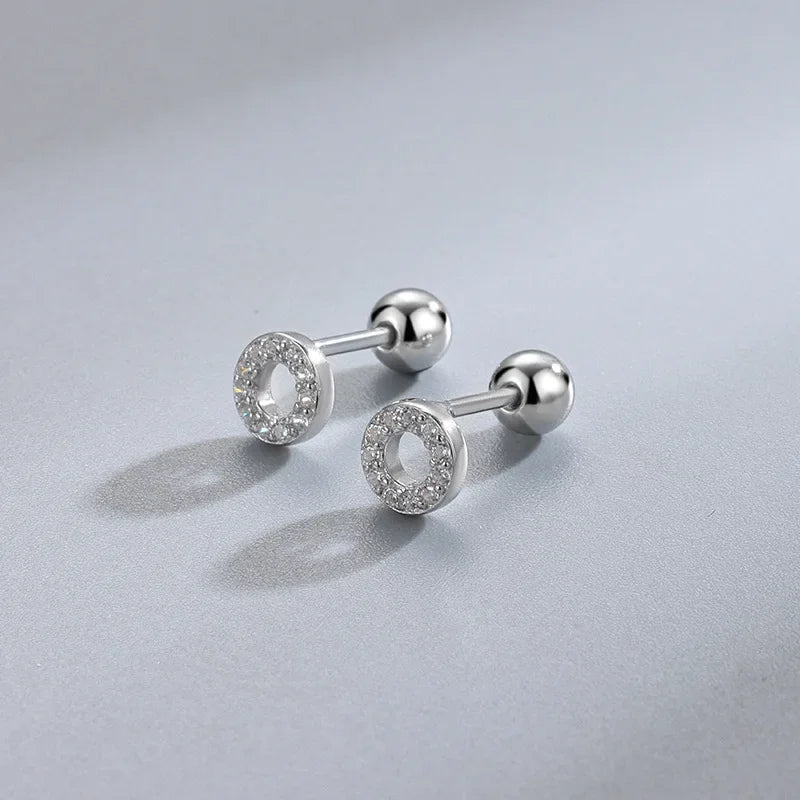 VELUROArt Puces Femme Acier Hypoallergénique Cœur Zircon