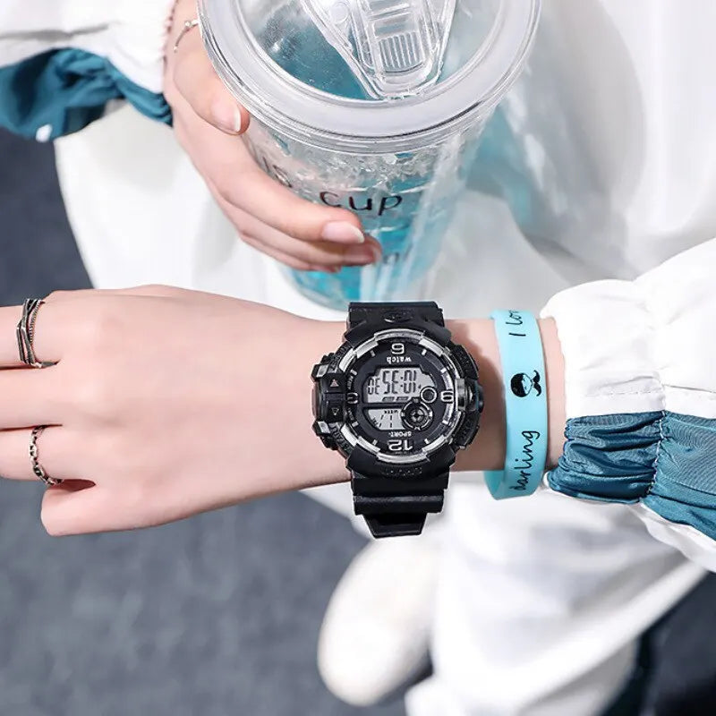 Montre digitale de sport lumineuse pour homme – vue 4