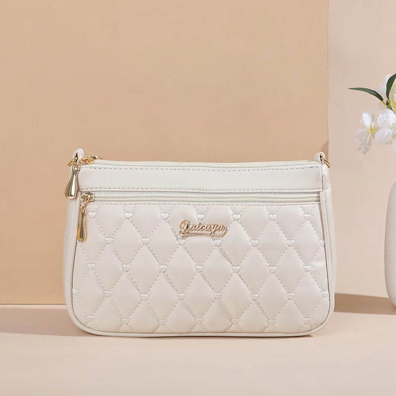 Sac bandoulière en cuir brodé pour femme – vue 12