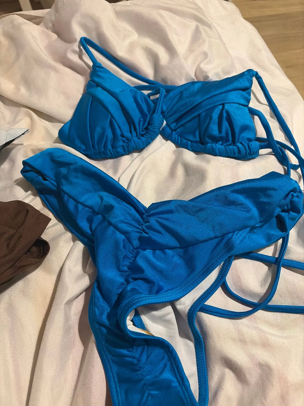 Maillot de bain bikini micro froncé pour femme – vue 8