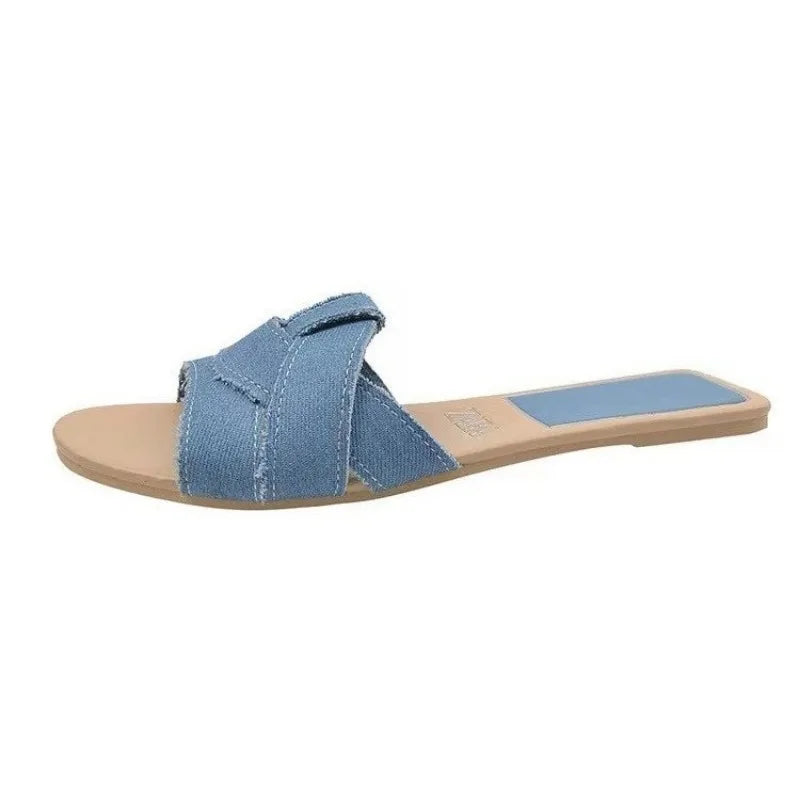 Mules plates à bout carré avec bride tressée femme – vue 4