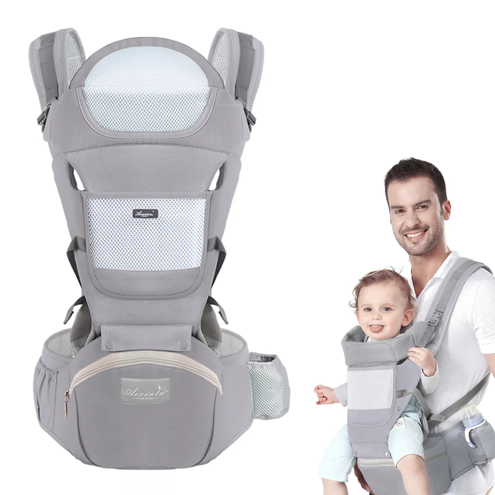 Porte-bébé ergonomique multifonction avec tabouret de taille