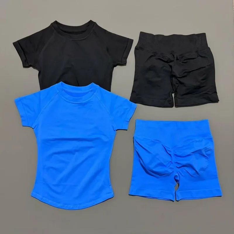 Ensemble de sport 2 pièces manches courtes pour femme – vue 2