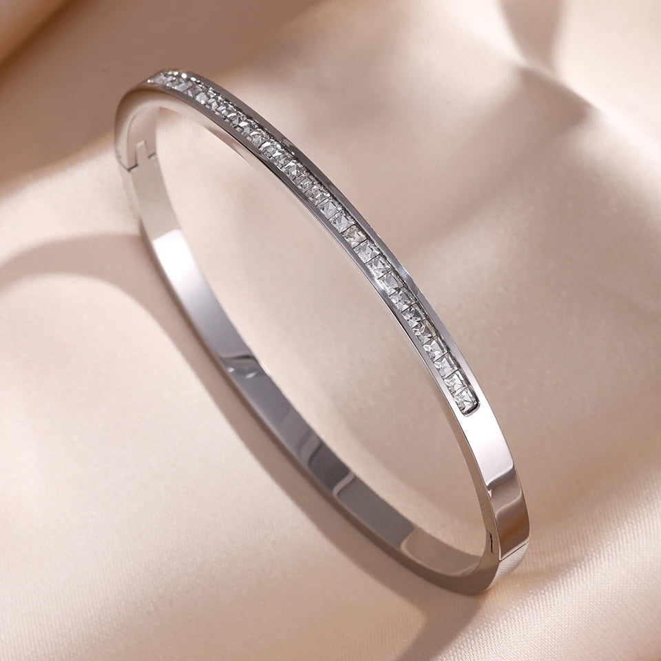 Set Bracelets Zirconia Empilables