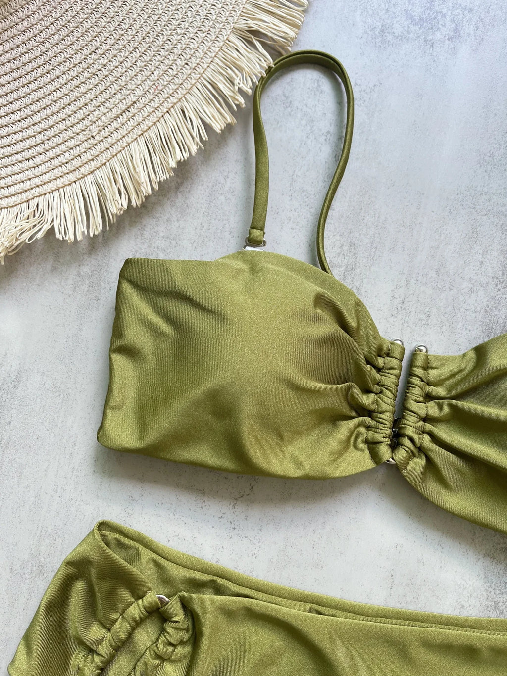 Maillot de bain bikini bandeau push-up pour femme – vue 3