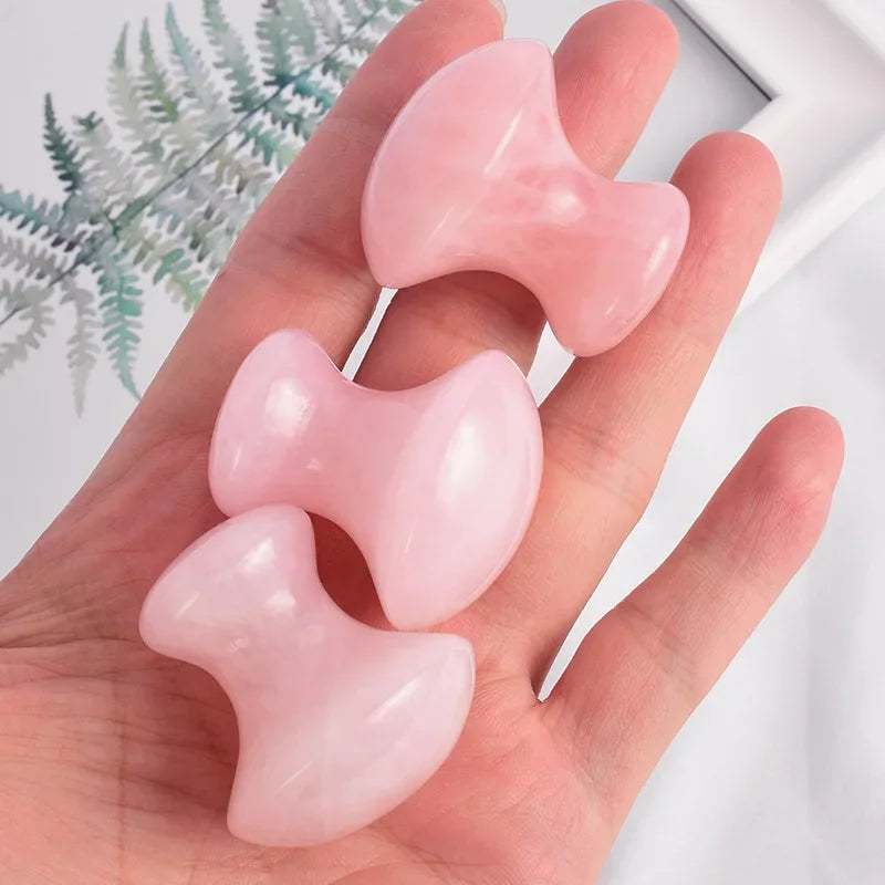 Rouleau de Jade Quartz Rose Champignon - Anti-Rides SPA