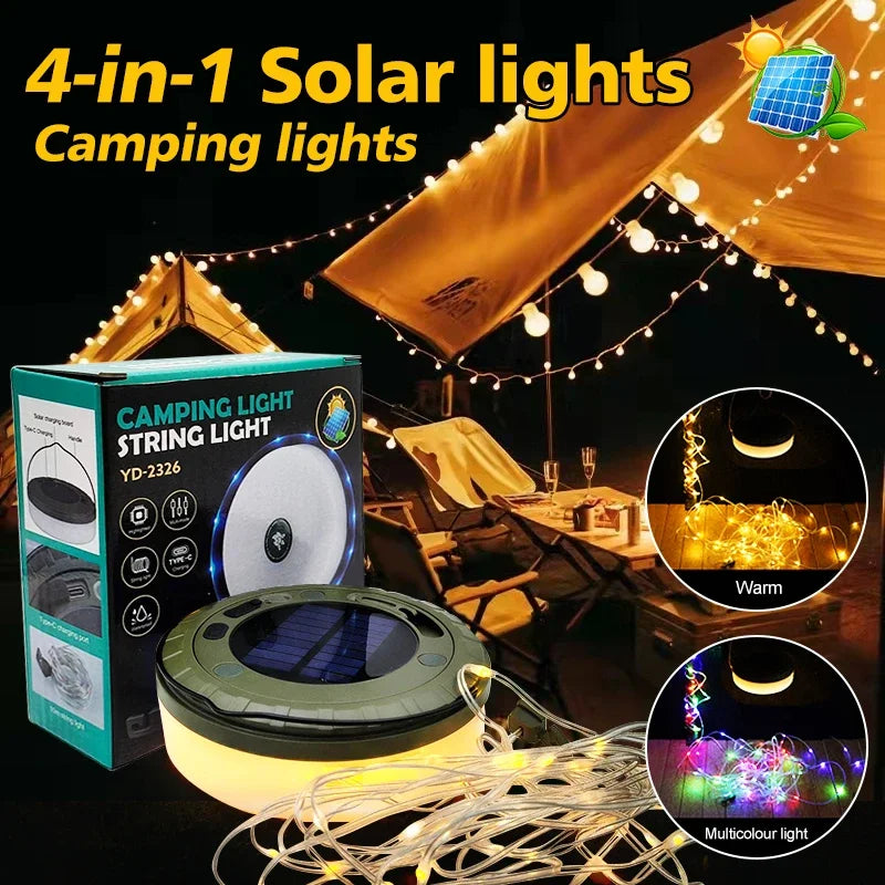 Guirlande lumineuse solaire 10 m pour camping