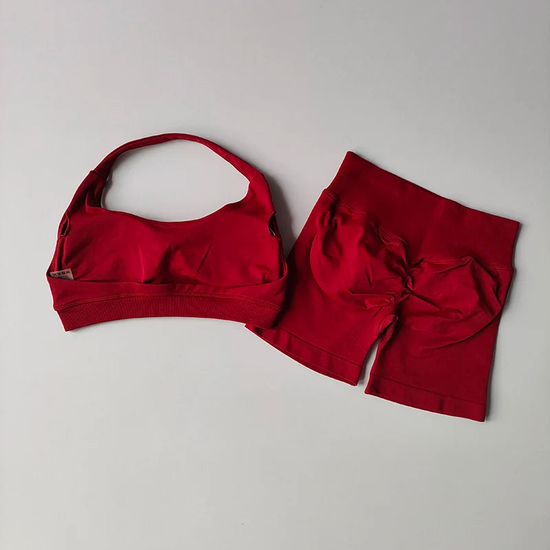 Ensemble Yoga 2 Pièces Sans Couture Femme