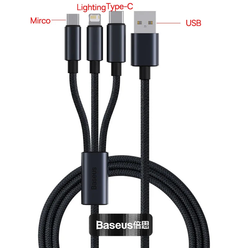 Câble Baseus USB-C vers Lightning pour iPhone – vue 7