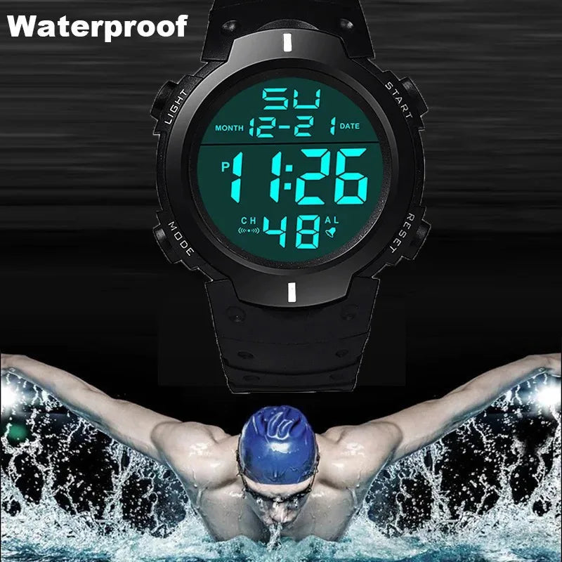 Montre digitale LED de sport pour homme – vue 4