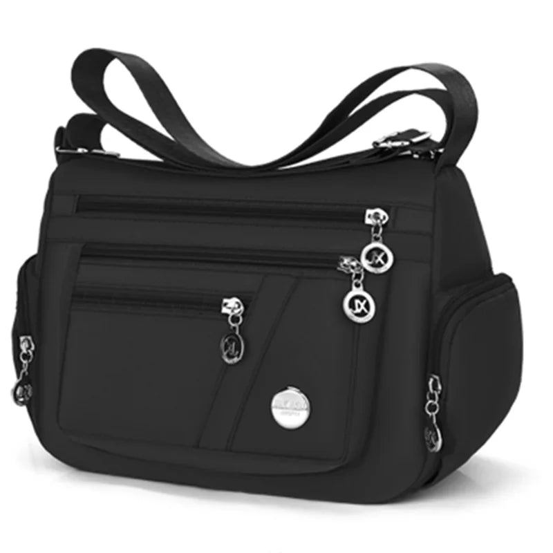 Sac Bandoulière Nylon Multi-Poches Voyage