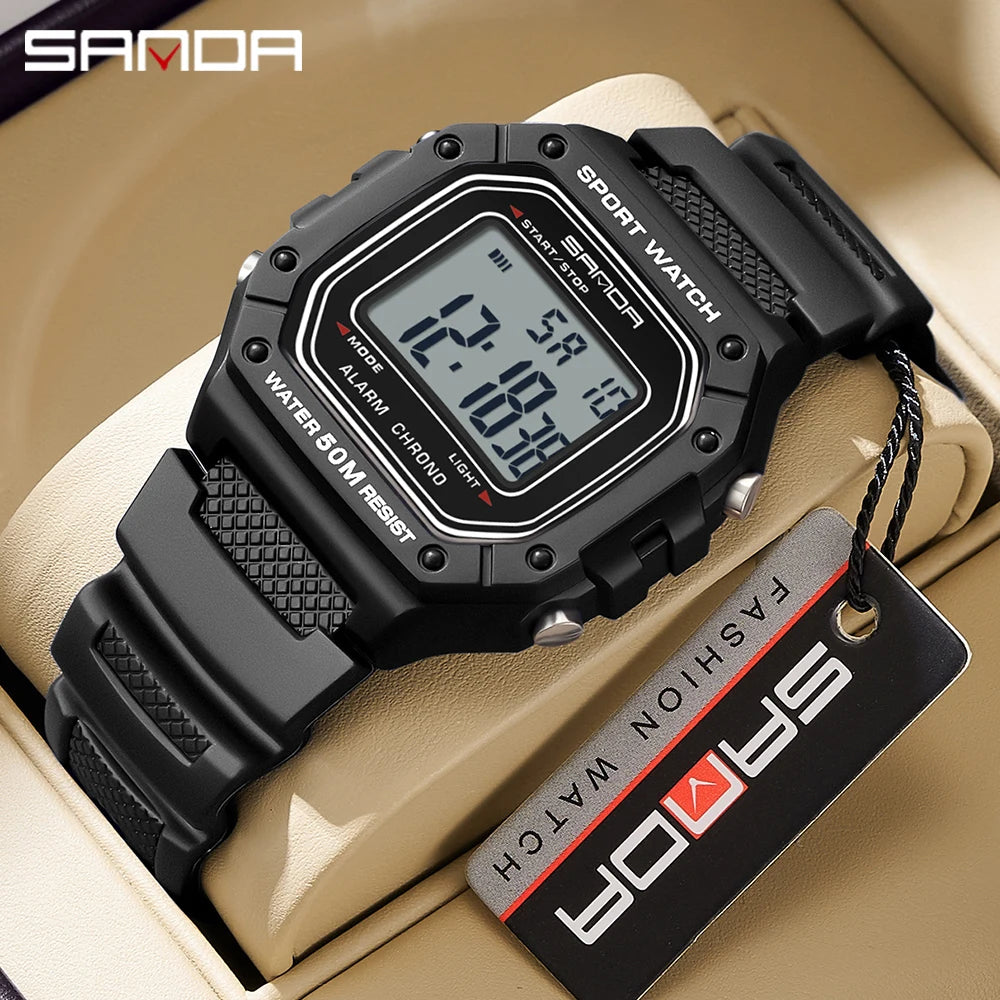 Montre digitale militaire SANDA étanche pour homme – vue 2