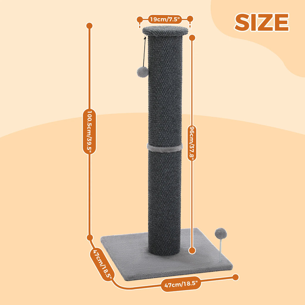 Tall Cat Scratching Posts for Indoor Cats Adults Large Cat Scratcher with Thicker Scratching Posts Dangling Ball Reinforced Stable Base Heavy Duty Scratching Post Cat Toy
