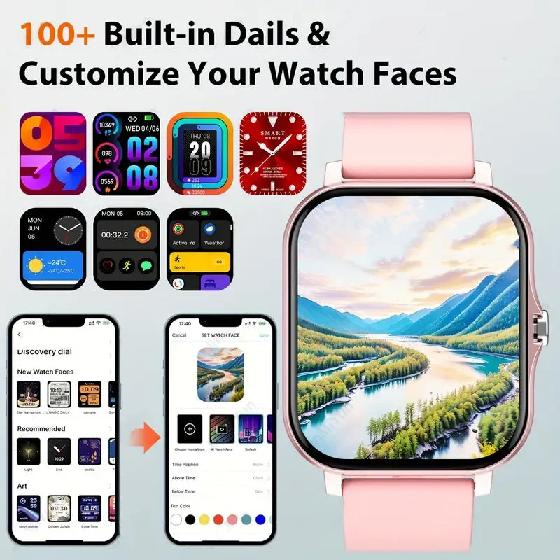 Montre connectée KESHUYOU avec appels et suivi santé – vue 5