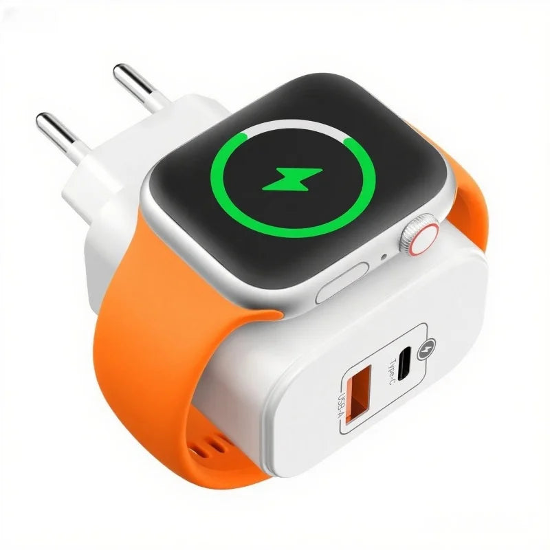 Chargeur sans fil 3-en-1 pour iPhone et Apple Watch