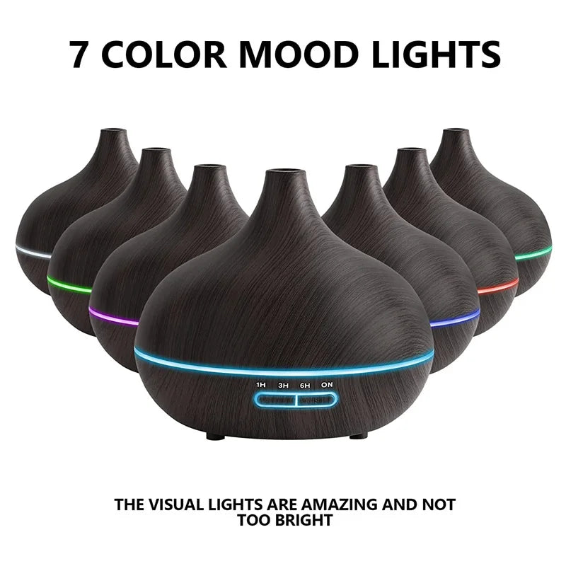 Diffuseur d'arômes USB effet bois 550 ml – vue 2