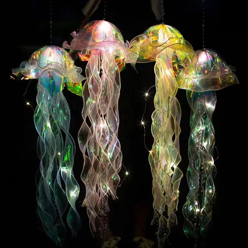 Jellyfish Night Light Lamp Portable Flower Lamp Girl Room Atmosphere Decoration Lamp, Bedroom Night Lamp, Home Decoration