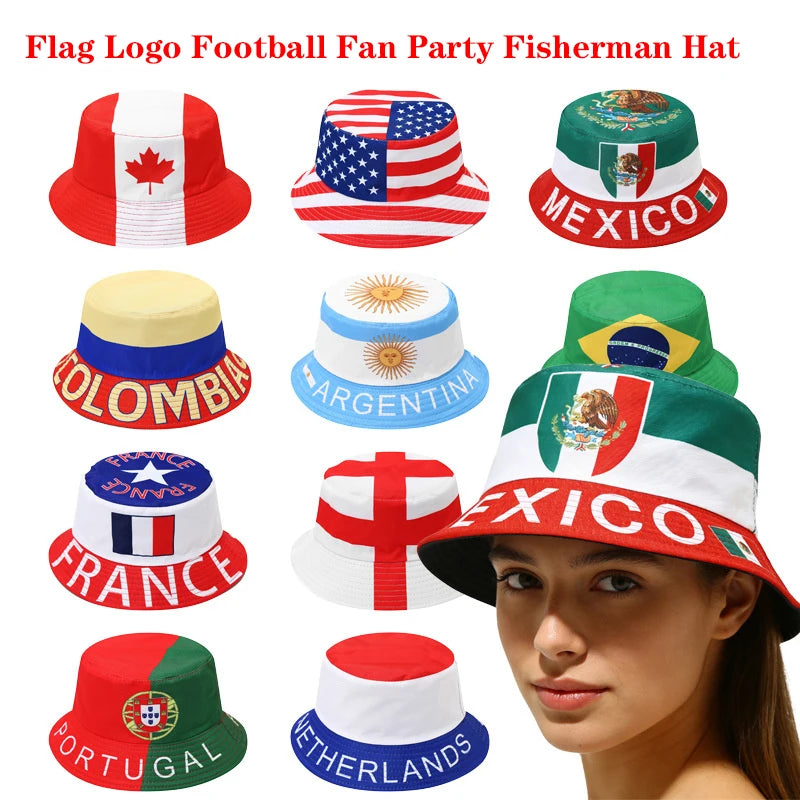 Chapeau Bob Réversible Drapeaux Nationaux | Bob Supporter Unisexe | Coupe du Monde 2026