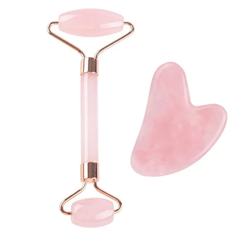 Rouleau de Jade Naturel Gua Sha - Massage Liftant Visage