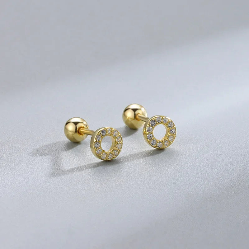 VELUROArt Puces Femme Acier Hypoallergénique Cœur Zircon
