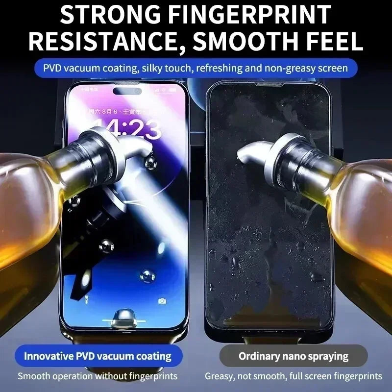 Verre trempé anti-traces pour iPhone pose facile – vue 5