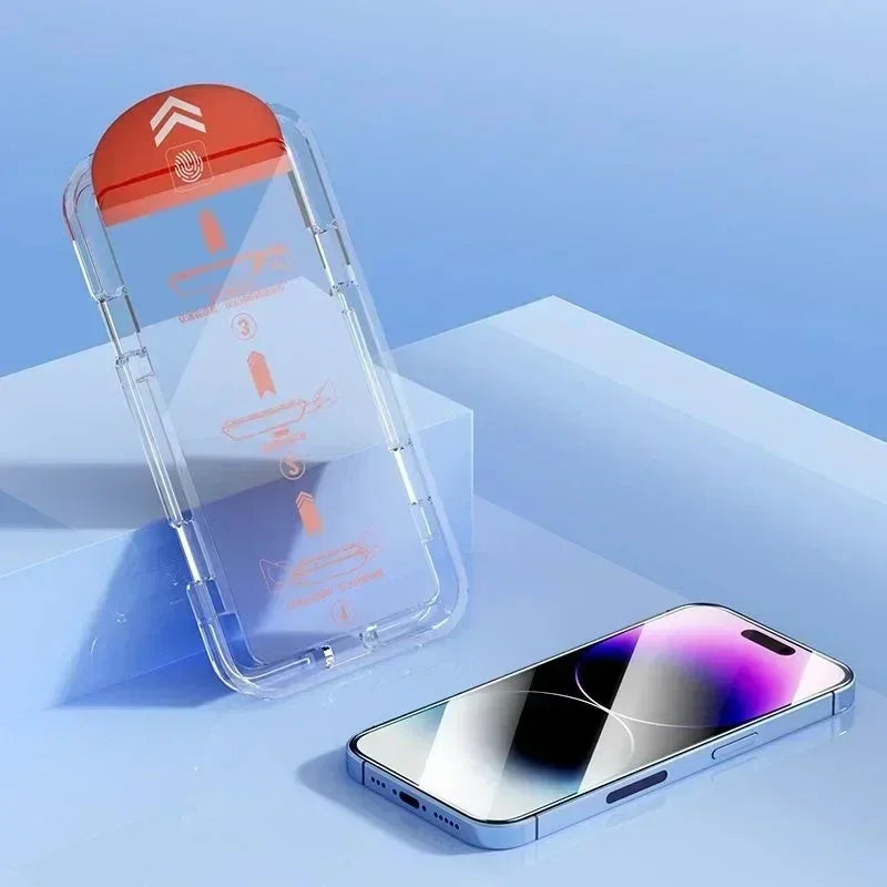 Verre trempé anti-traces pour iPhone pose facile – vue 6