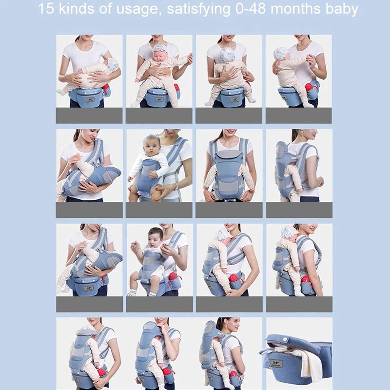 Porte-bébé ergonomique nouveau-né avec siège de hanche – vue 3