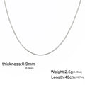 My Shape Round Snake Chain Necklace for Women Men Stainless Steel Link Chain 0.9mm 1.2mm 2mm Chains Choker Fashion Jewelry Gifts
