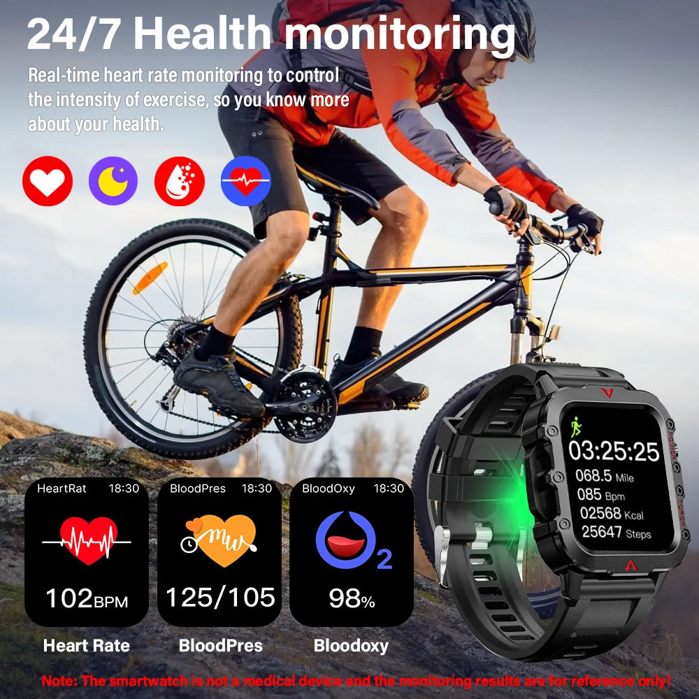 Montre connectée de sport outdoor avec lampe LED – vue 4